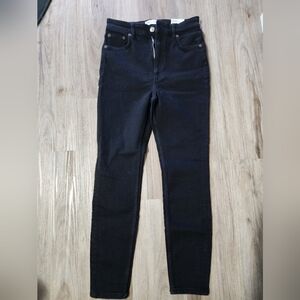 Zara black high rise vintage skinny jeans